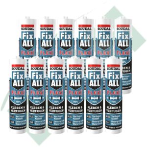 12 x SOUDAL FIX ALL FLEXI (CLASSIC) Universalkleber 290ml Kartusche