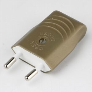 Eurostecker Europa-Flachstecker gold 250V/2A