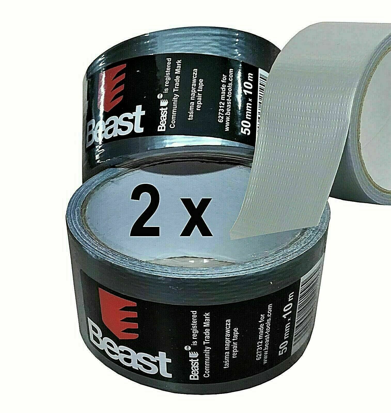 2 Stück 10m Panzergewebeband Wasserfest extra Stark Klebeband