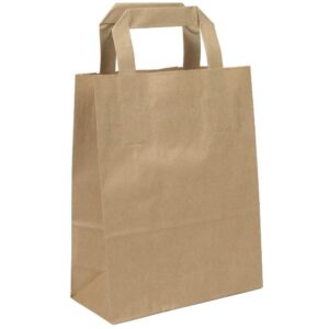 1000 Papier-Tragetaschen Papiertüten Tüten Papiertaschen 18 + 08x22 Braun