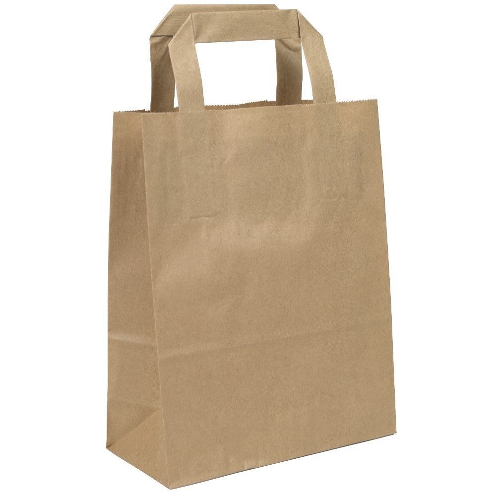 1000 Papier-Tragetaschen Papiertüten Tüten Papiertaschen 18 + 08x22 Braun
