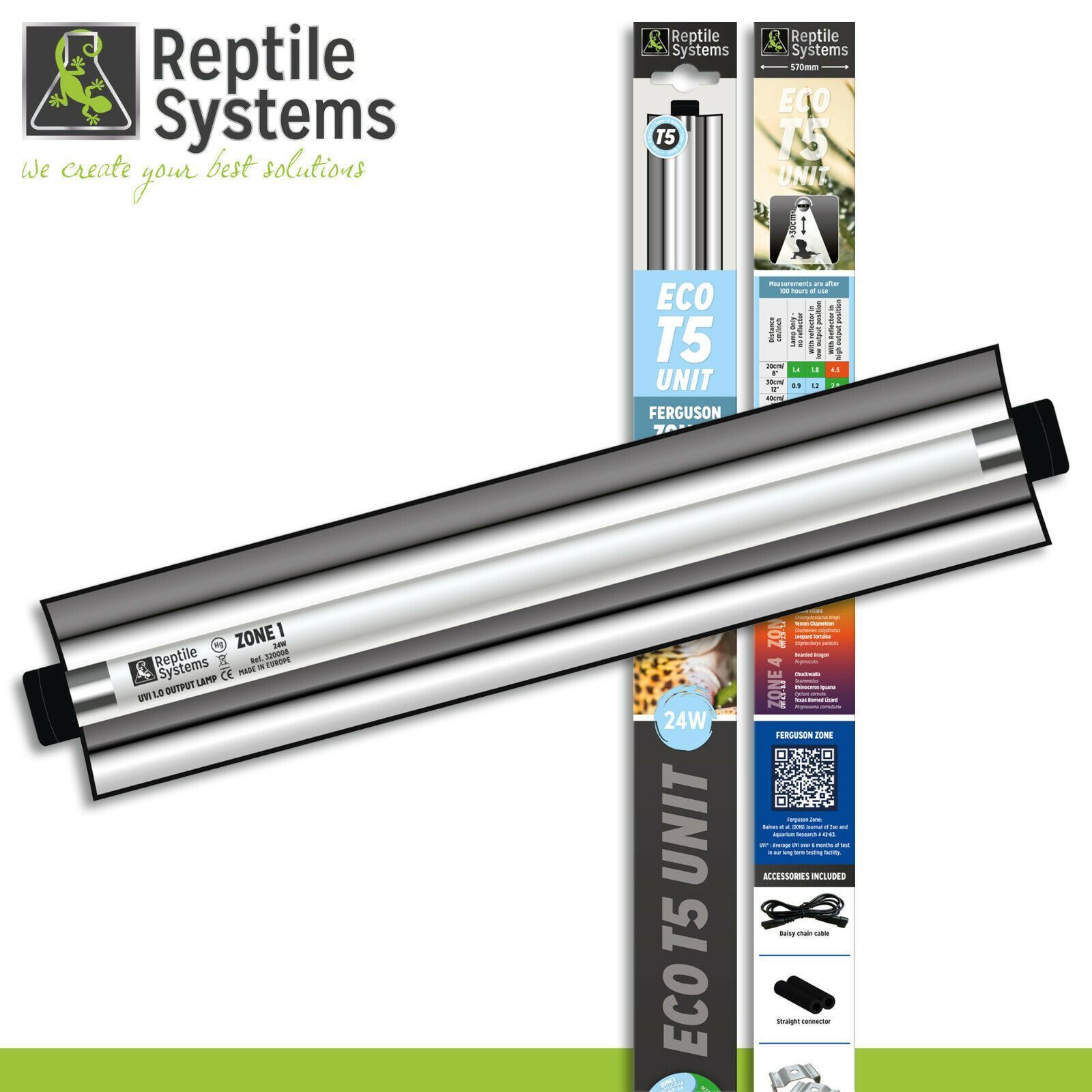 Reptile Systems Eco T5 Unit Ferguson Zone 1 | 24 Watt | 570 cm | Terrarium